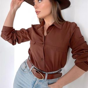 Košulja Paola smeđa - Slika 3